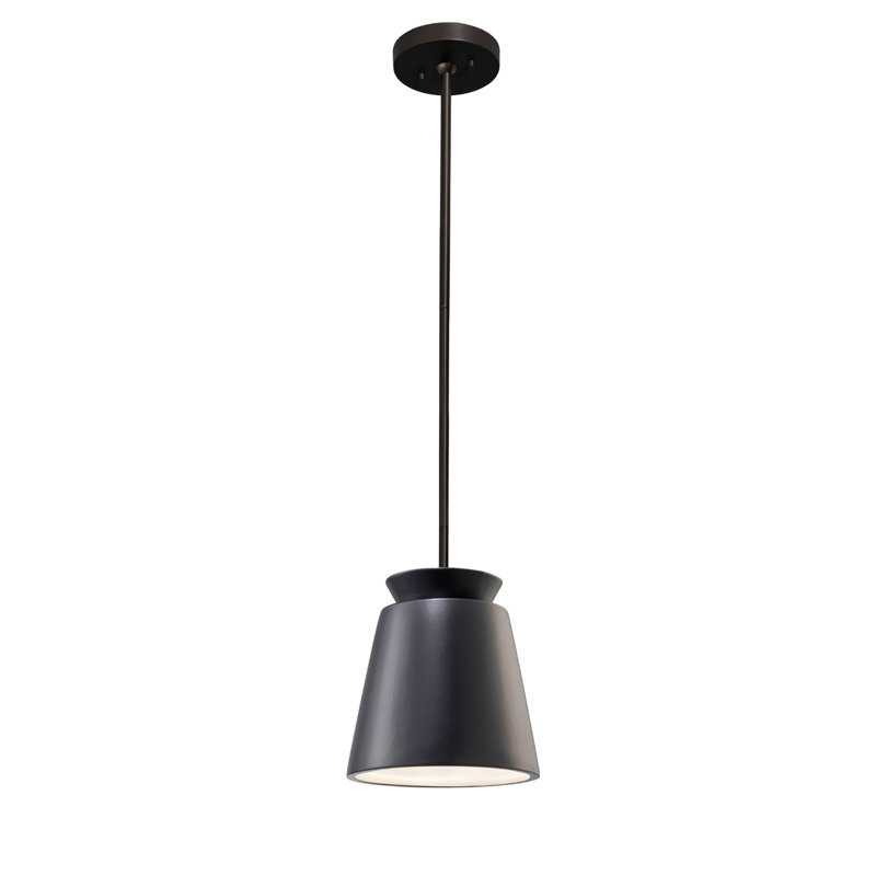 Luminaire suspendu en forme de dôme à 1 lumière Radiance, Noir mat, Noir mat carbone, Incandescente (non incluse)