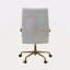 Chaise de bureau rétro en cuir fleur blanc rétro
