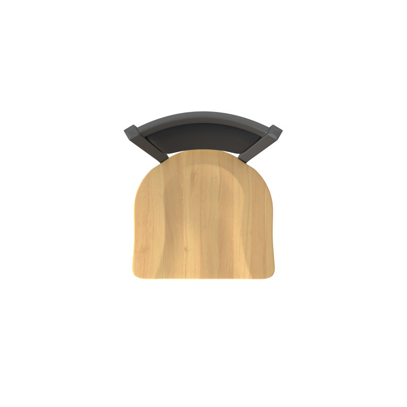 Tabouret pivotant Hadleigh, Tabouret de comptoir (siège d'une hauteur de 25 p, Chêne Naturel, Étain