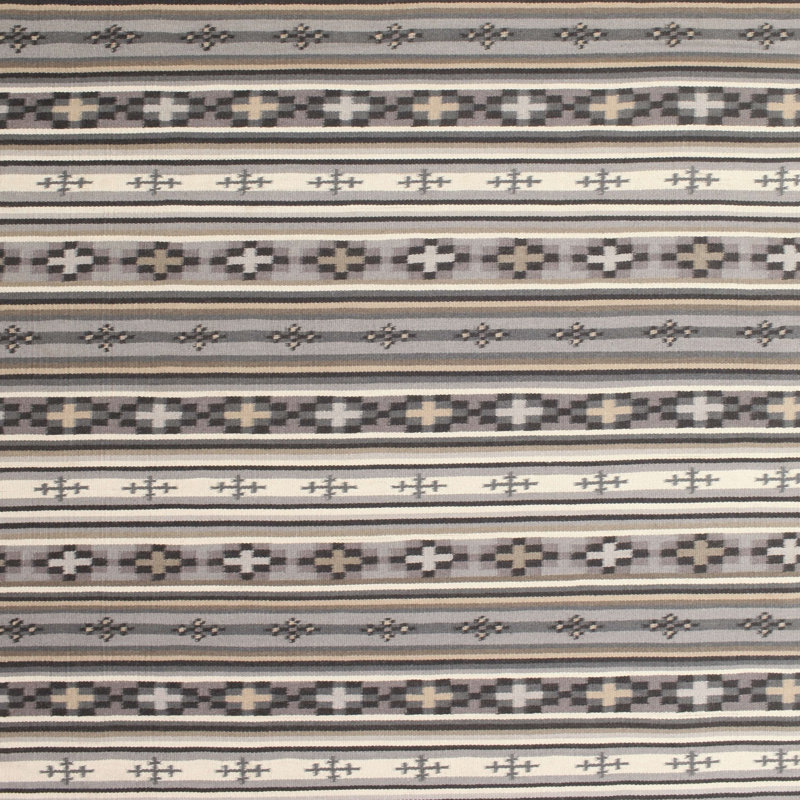 Tapis gris/gris clair contemporaine, Carré 6 pi