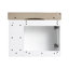 Meuble-lavabo moderne et peu encombrant avec lavabo en céramique brillant pour salle de bain
