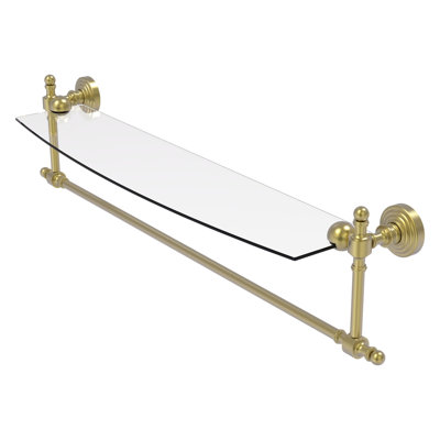 Retro Wave Bracket Shelf with Towel Bar