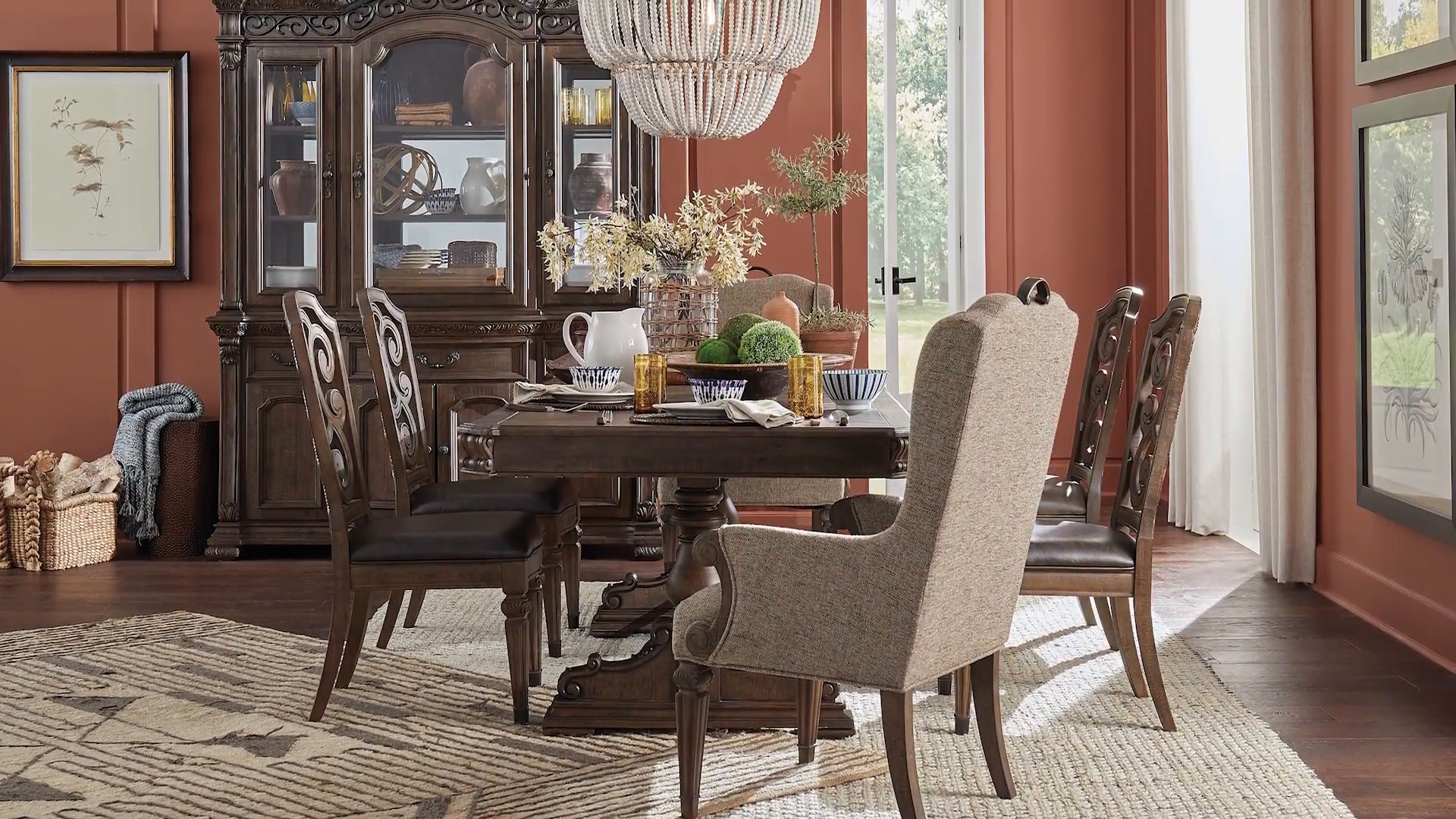 Lark Manor™ Assel Lighted Dining Hutch | Wayfair