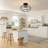 1-Light 11" Flush Mount Ceiling Light Modern Crystal Cage Black Fixture for Bedroom Hallyway Entryway-200482538