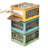 Medium Collapsible Storage Box Bin, 5 Side Clear Open Access Stackable w/ Lid, Wheels-1242576476-1242576479