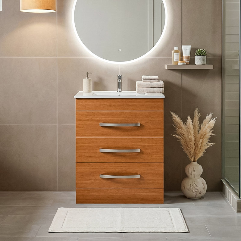 24.75'' Single Bathroom Vanity with Ceramic Top