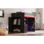 Lit mezzanine avec bureau et rangement, lumières DEL, double Gaming