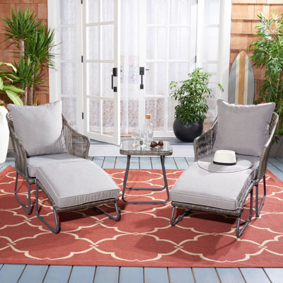 Ensemble de conversation pour patio avec coussins 2 personnes Nevaeh