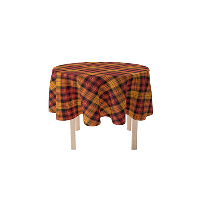 Fall Harvest Plaid Water Repellent Tablecloth