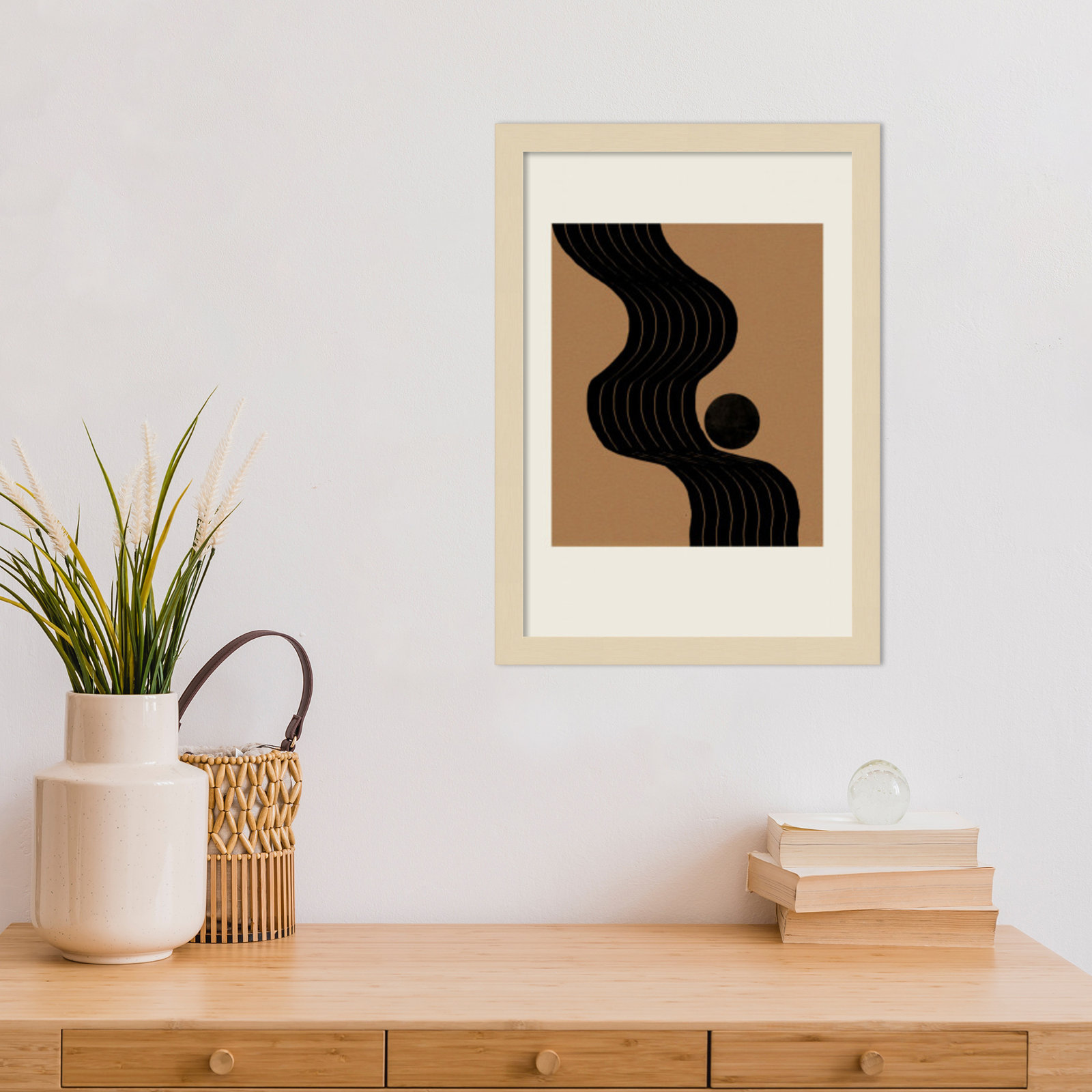 Pickensville "Composition I" Print, Brown, 17" H x 12" W