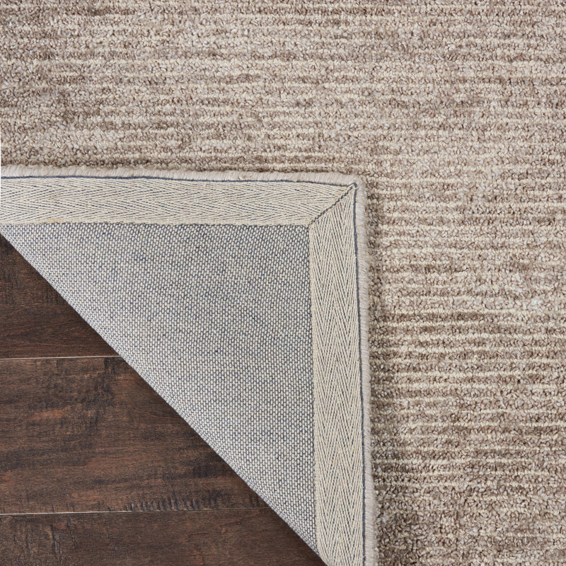 Tapis beige fait à la main Lahoma, Rectangle 5 pi 3 po x 7 pi 5 po