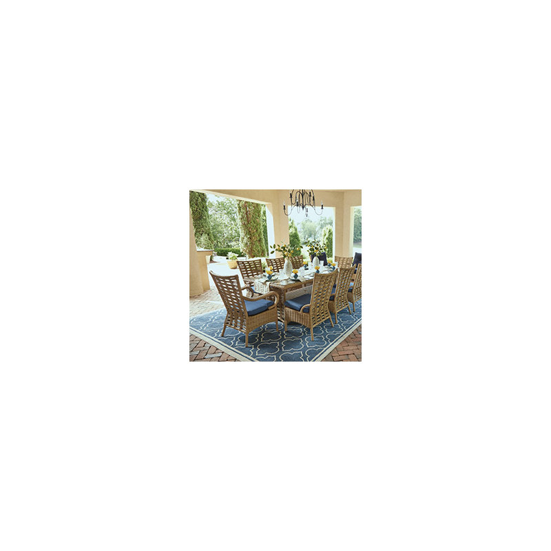 Magnolia Outdoor Dining Armchair, Serene Ocean