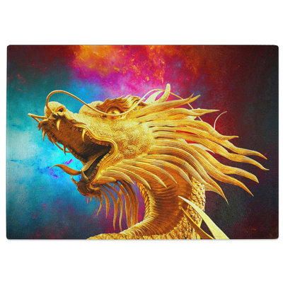Tempered Glass Oriental Dragon Chopping Board