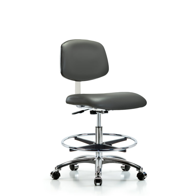 Chaise de travail ergonomique Medich, Roulettes, gris