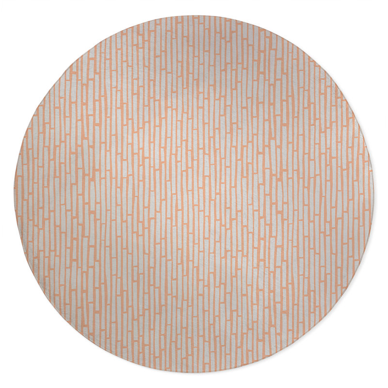 Cultural Rows Non-Slip Outdoor Rug, Round 5'