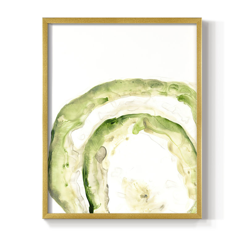Reproduction encadrée Lichen Halo IV - bois massif, H 14 po x l 11 po