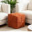 Square Corduroy Woven Ottoman Foot Rest 16 Inches - Wool Cotton Blend Soft Cushioned Stool for Home Decor Extra Seating-312453195