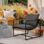 Chaise d'appoint d'extérieur rembourrée en métal Sling-104430806
