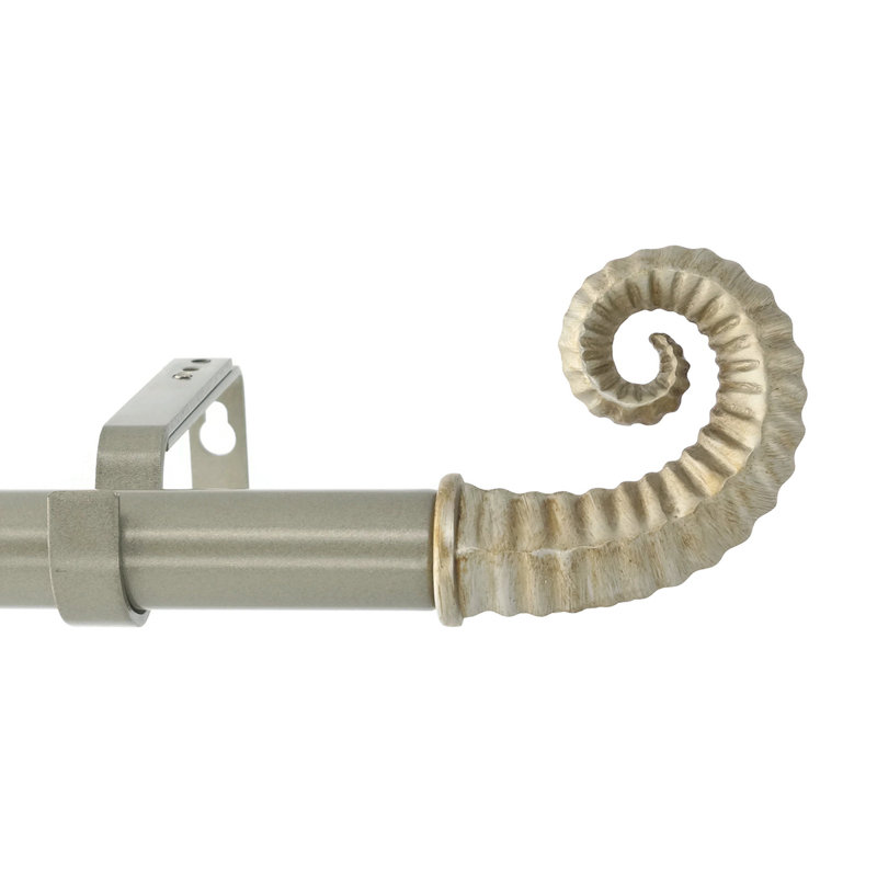 Tringle à rideaux simple réglable 1 po Bax, H 1 po x l 48 po x P 7 po, Étain