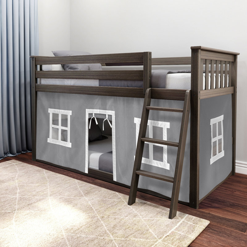 Mendelson Kids Bunk Bed, Clay, Gray