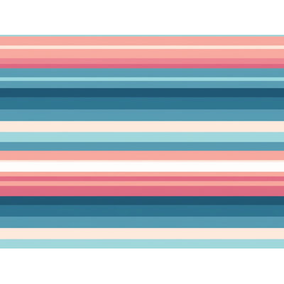 Rideaux de fenêtre horizontaux à motif bleu 7756