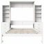 Grand lit escamotable avec tablettes de rangement et tiroirs, grand-129223356