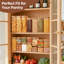 6‑Pack 550ml Square Glass Storage Jars with Lids, Kitchen Canisters for Spices, Tea and Dry Goods