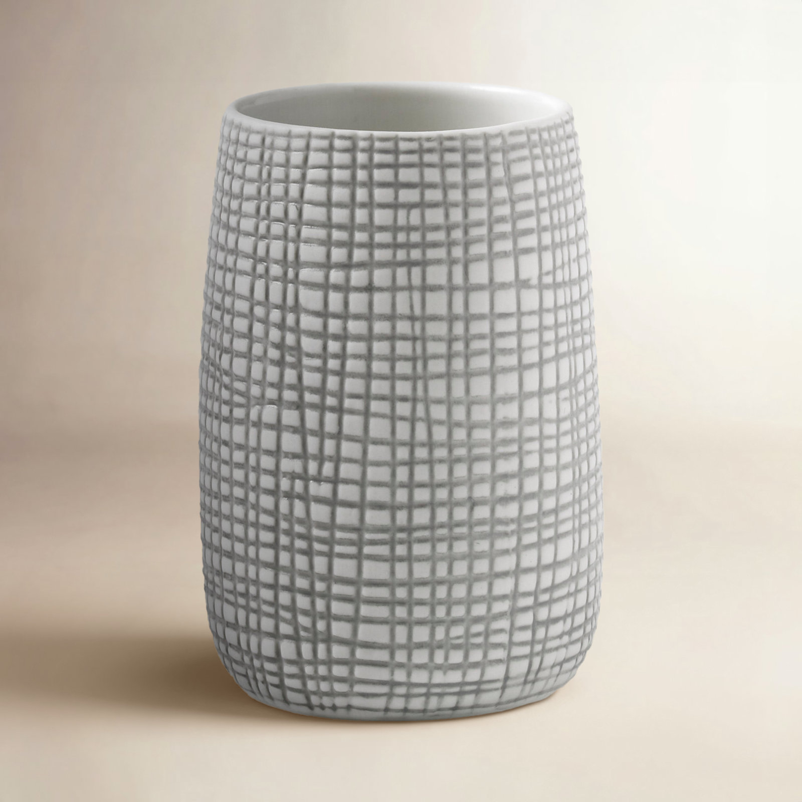 Jazmine Tumbler, White/Gray