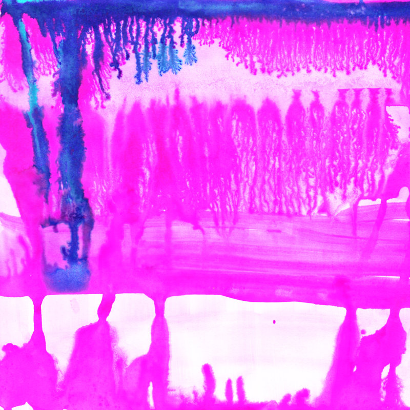 «Leyton Amy Sia Dip Dye Hot Pink» par Amy Sia, reproduction sur toile tendue, H 20 po x l 20 po, Toile tendue, Non