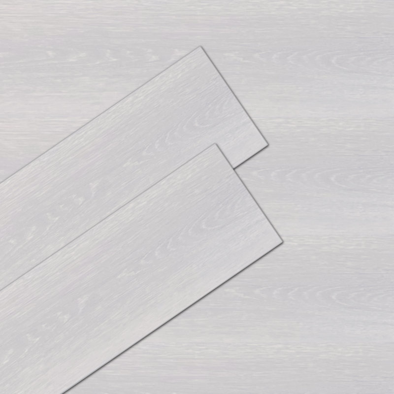 Planche de vinyle de luxe 7,38 po x 48 po x 6,4 mm, Blanc