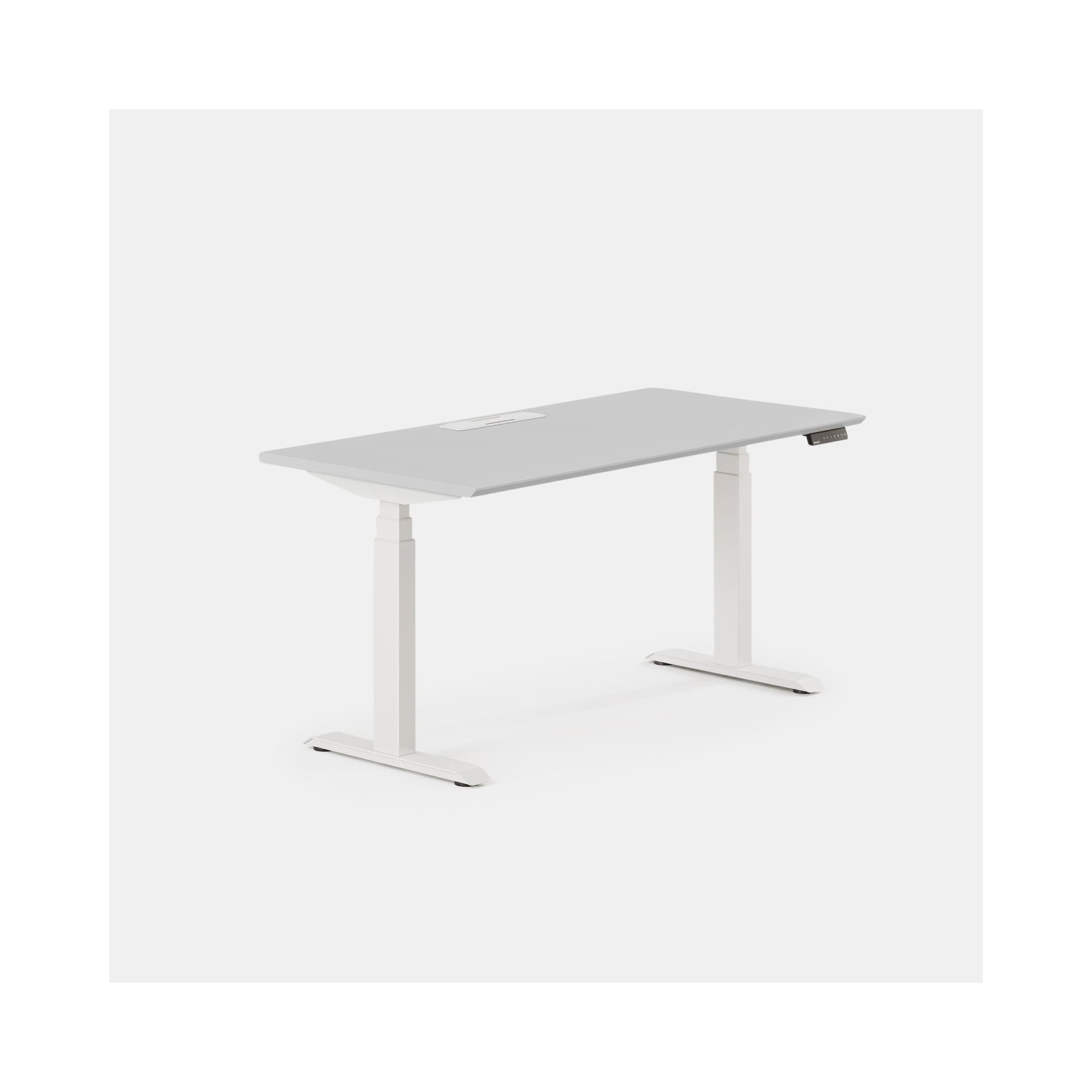 Standing Desk, 52" H x 60" W x 30" D, Fog, White