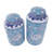 Ceramic Decorative Jars with White Floral Patterns Set-1044203834