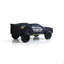 Lit simple moderne de style moderne de style Jeep rapide avec finition ultrabrillante veilleuses à DEL sur les phares, structure métallique, finition noire