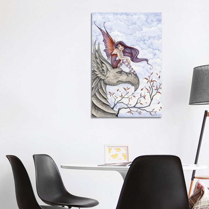 Gryphons Perch by Amy Brown - Wrapped Canvas Print, 101.6 cm H x 66.04 cm W x 1.91 cm D