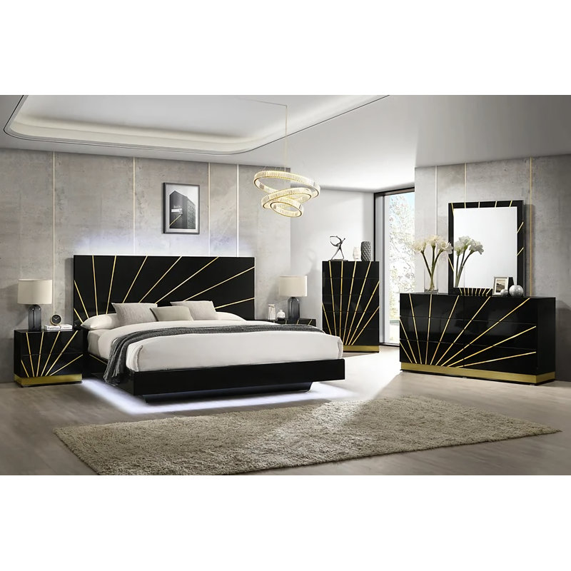 Ensemble de chambre à coucher standard 5 pièces Chanti, Très grand