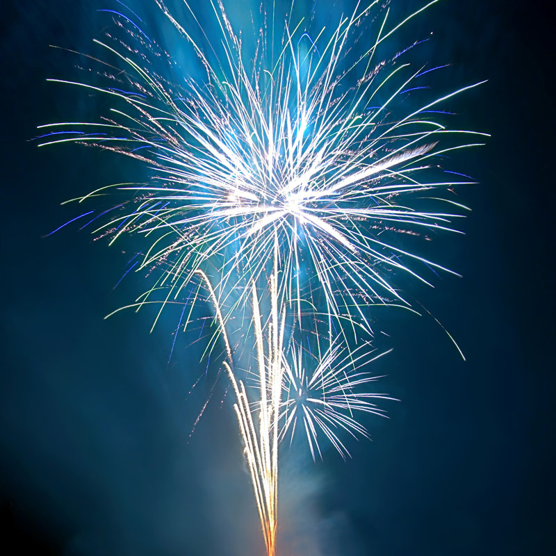 Salute, Fireworks by Dovapi - Wrapped Canvas Print, 30cm H x 30cm W x 3.8cm D