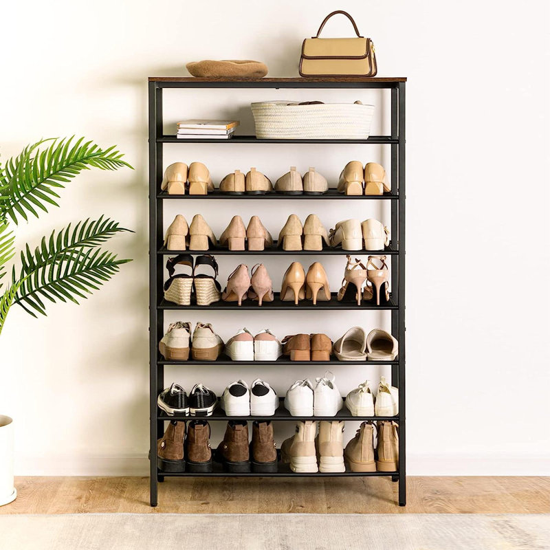 8 Tier 32 Pair Shoe Storage Rack Large Capacity Shoe Shelf
