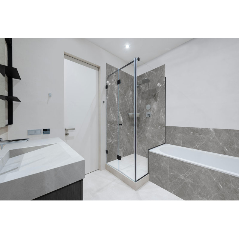 Panneau de douche en composite à trois parois l 48 po x H 36 po x 36 po Polymarm, Grescatta