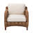Benjiam Upholstered Seagrass and Mahogany wood Armchair