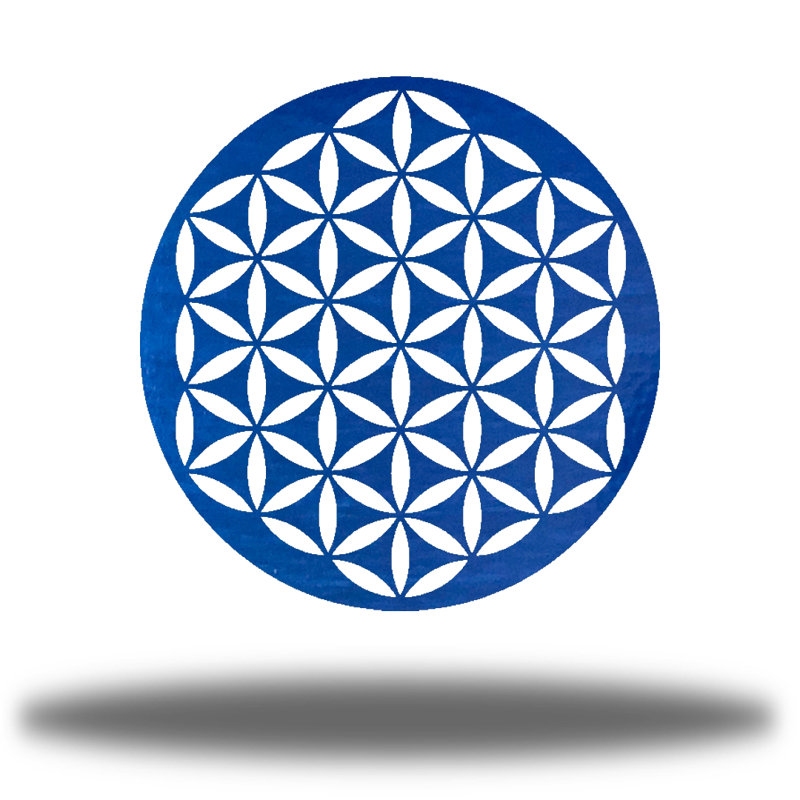 Décoration murale Infinity Mandala, Bleu, H 18 po x l 18 po x P 0,0625 po