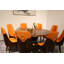 Vogue Lux Orange 61" Round Dining Set-1129307979-1114363437-1114363434