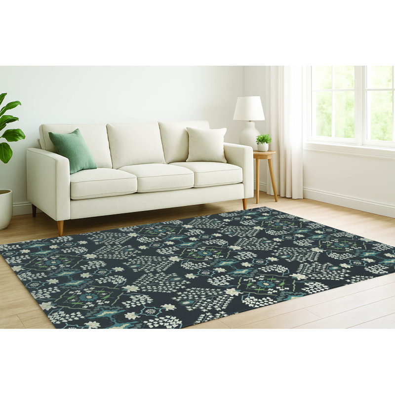 Tapis décoratif à poils courts Tilly, Rectangulaire 3 pi x 5 pi