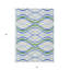 Tapis extérieur lavable abstrait beige 5 pi
