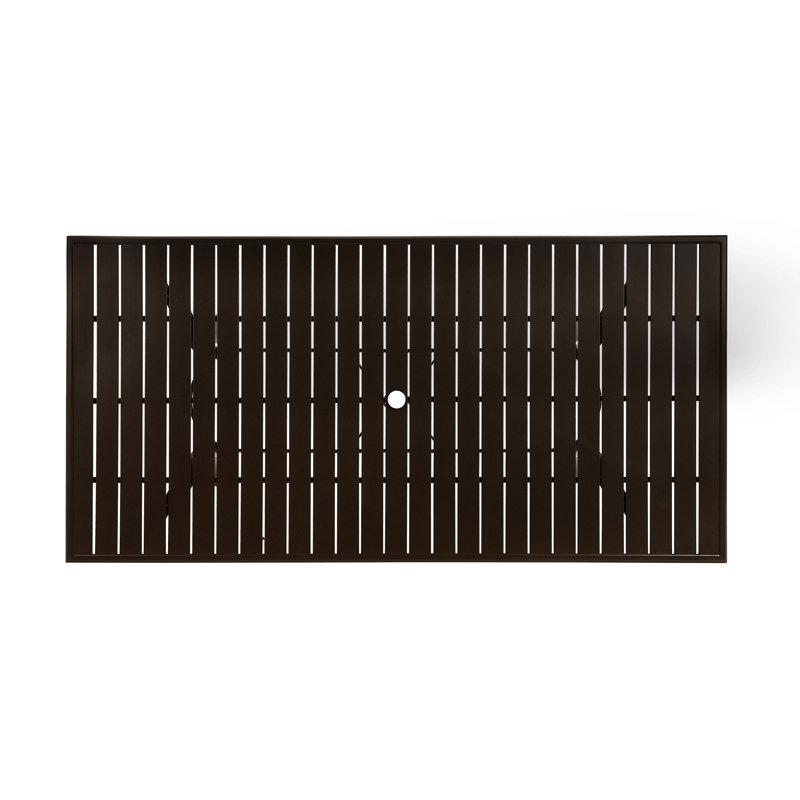 Aluminum Dining Table, 28.5" H x 73" W x 42" D, Java