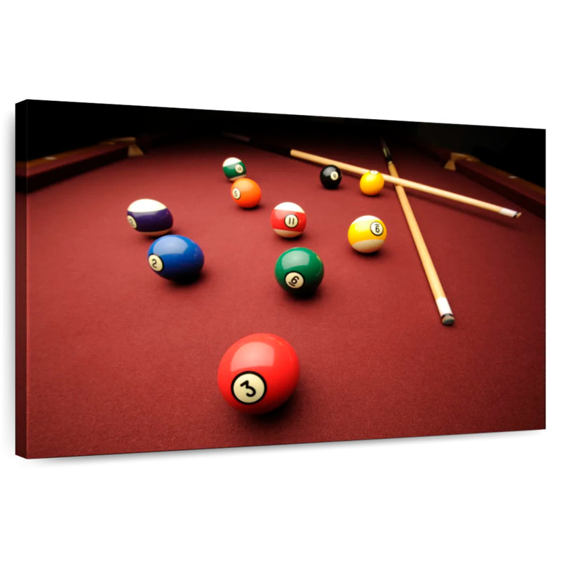Senne, jeu de billard, H 8 po x l 12 po