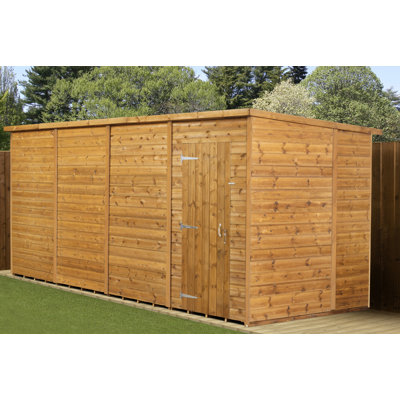 Modular Pent Garden Shed  16X6 No Windows