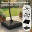 Parasol de patio carré en aluminium en porte-à-faux 11 po x 11 pi avec lumières à DEL solaires et base Gentle Chic 11 x 11 pi-530989386