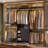  96'' Closet System with 5 Hanging Rods and 3 Wood Drawers-104867752
