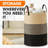  Large Woven Cotton Laundry Hamper with Handles-900126201