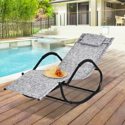 Corrinne Rocking Sun Lounger Zero Gravity Lounge Chair Padded Pillow